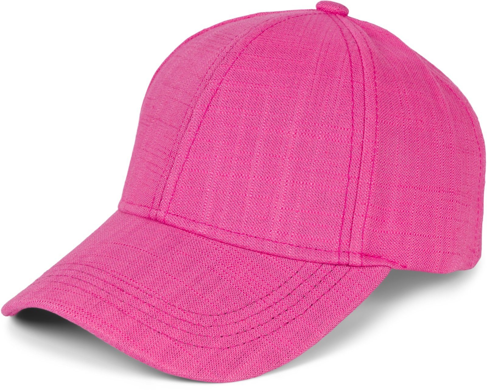 styleBREAKER Baseball Cap (1-St) Leinen Baseball Cap Pink