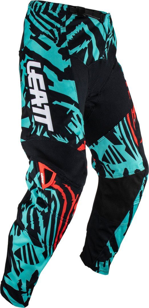 Black/Green Hose Motocross und Motorradhose Zebra 3.5 Jersey Leatt Set