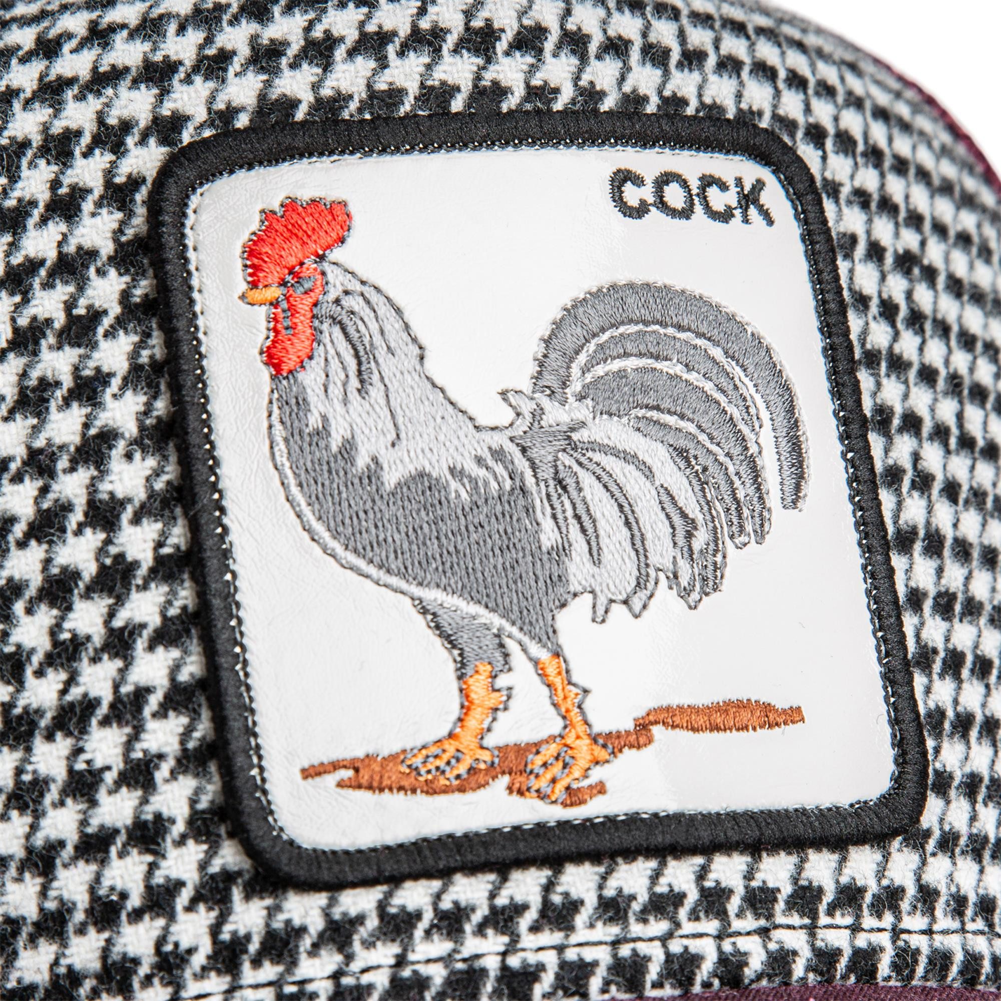 GOORIN Bros. Trucker Cap Goorin Bros. Trucker Cap Dapper Rooster HOUNDSTOOTH (Basecap, Basecap, Meshcap, Trucker Kappe) Bedruckte Innenseite
