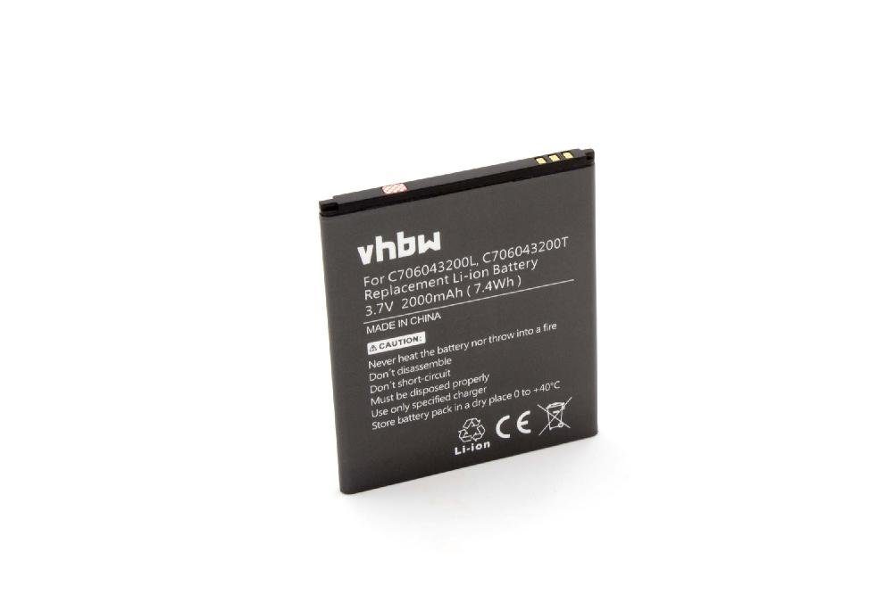 vhbw kompatibel mit BLU Studio 5.0C Mini, Studio C Mini 5.0, Studio 5.0 II Smartphone-Akku Li-Ion 2000 mAh (3,7 V)