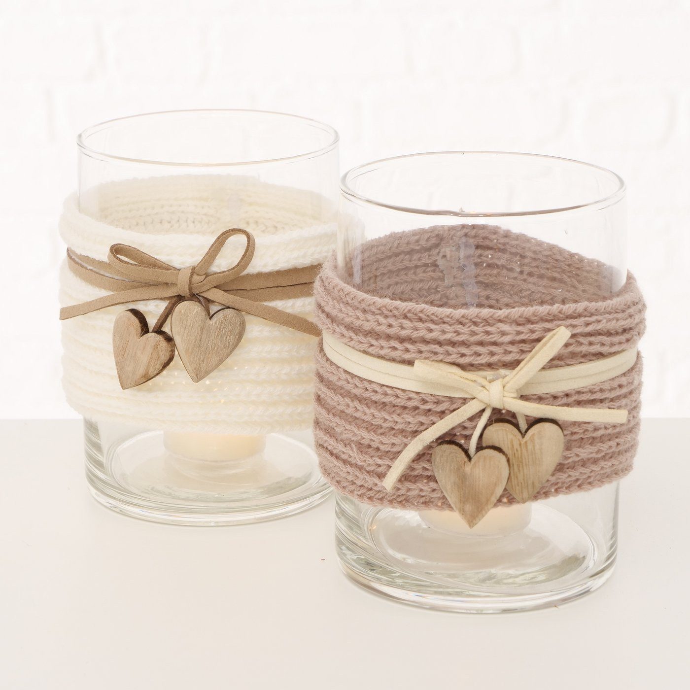 BOLTZE GRUPPE GmbH Windlicht Boltze Windlicht Cosy, 1 tlg., 2 sort., H 8 cm, 2025894 (1 St)
