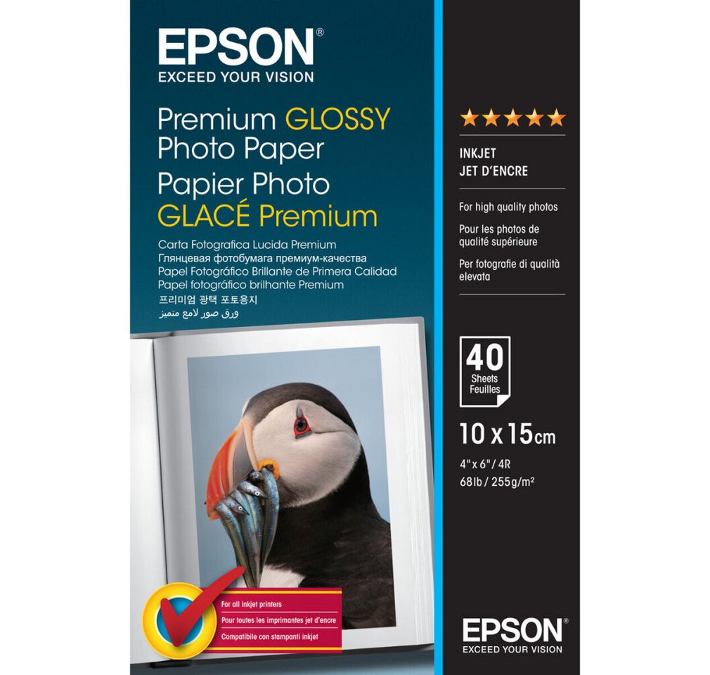 Thumbnail - Epson Fotopapier Fotopapier S042153 10,0 x 15,0 cm hochglänzend 255 g/qm 40 Blatt
