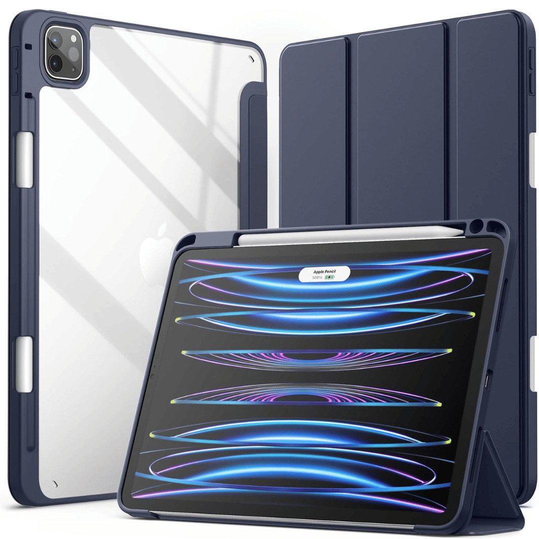 SmartUP Tablet-Hülle für iPad Pro 13 Zoll M4 2024 (Modellnummer: A2925/ A2926/ A3007) 13 Zoll, integrierte Standfunktion, integrierter Stifthalter