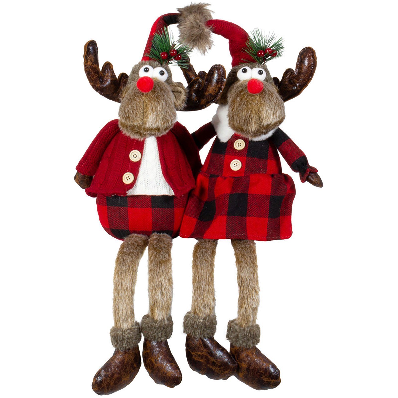Weihnachtsfigur Elch sitzend 30cm (60cm)