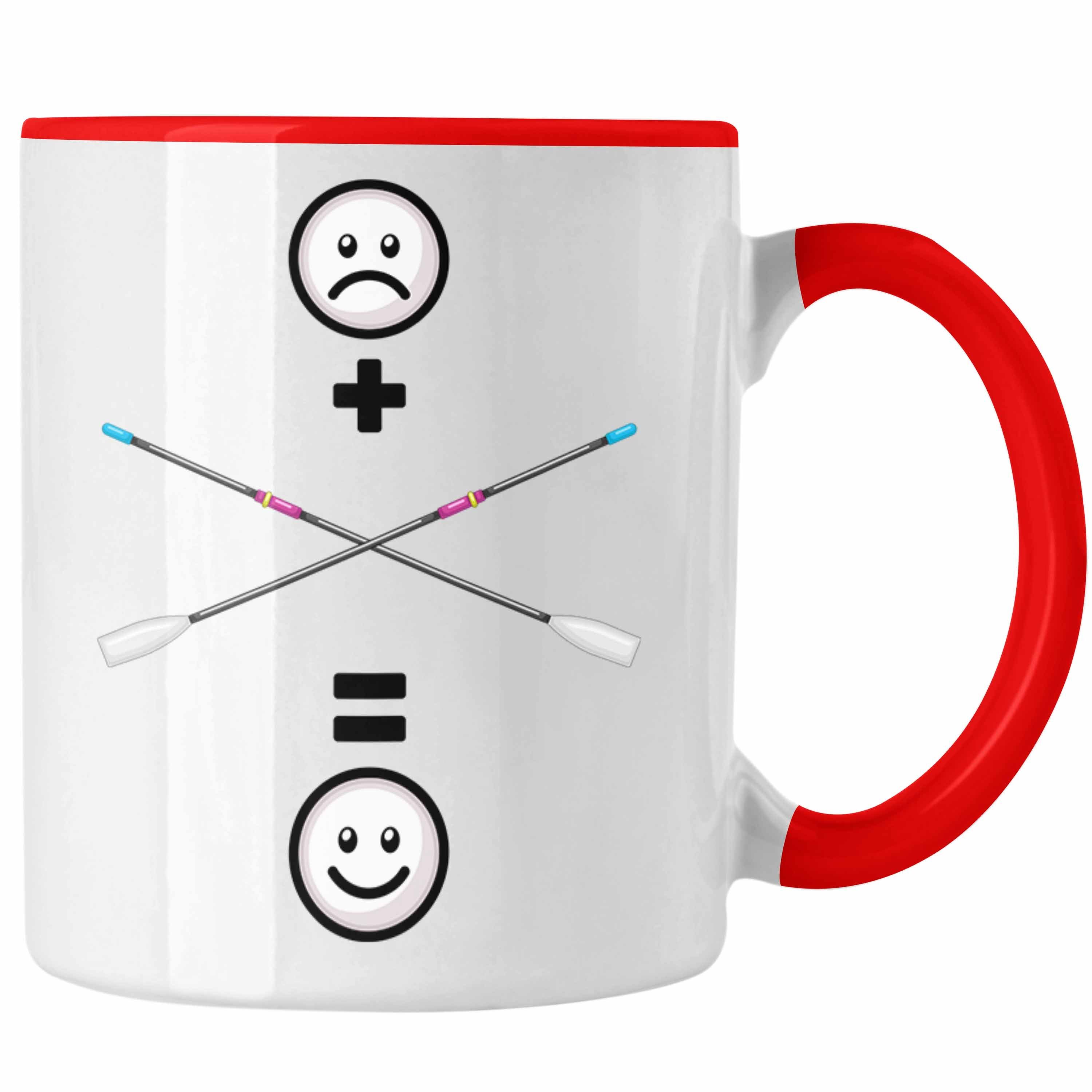 Trendation Tasse Rudern Tasse Geschenk für Ruderer Lustige Geschenkidee :(Rudern = : Rot | Teetassen