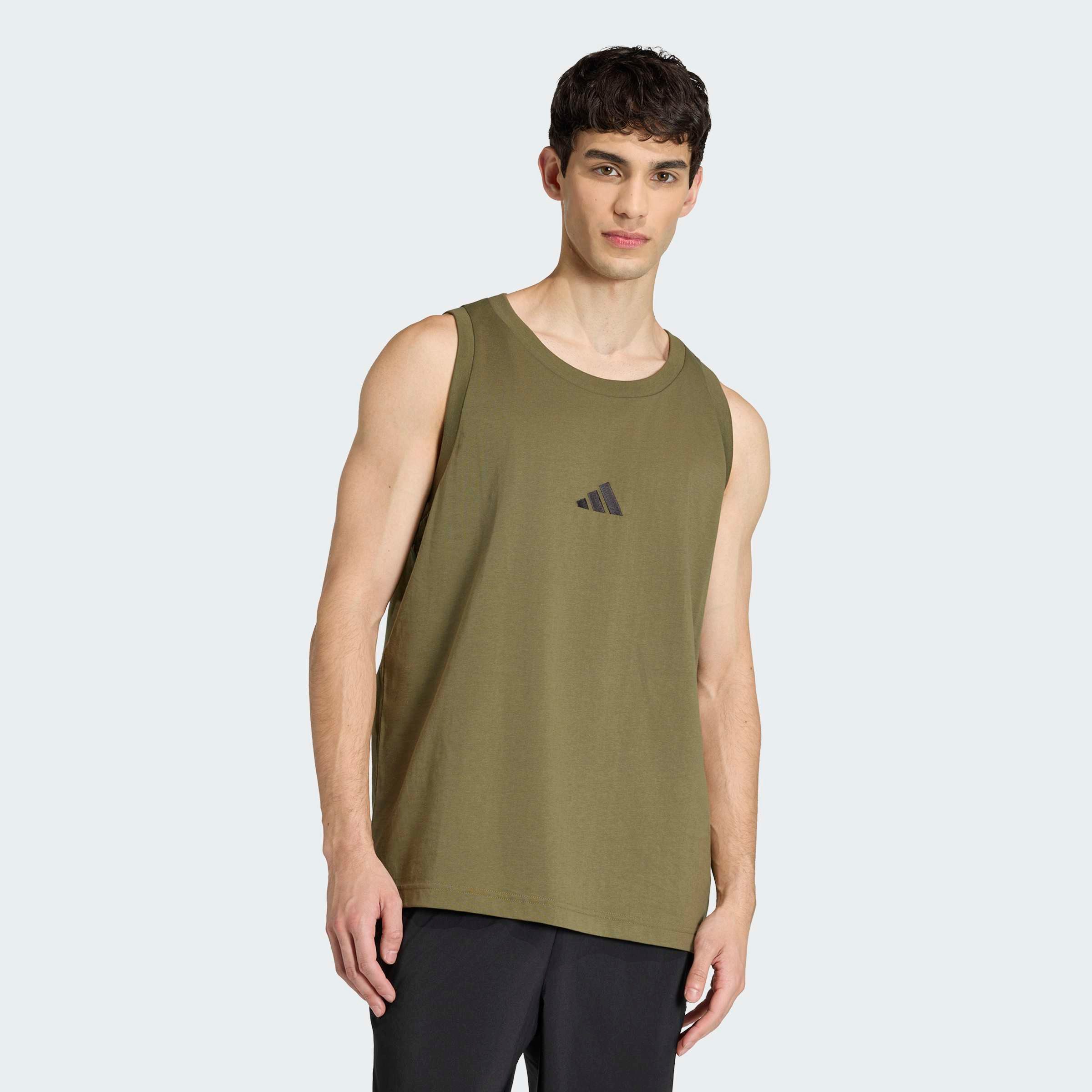 adidas Sportswear Tanktop M SL TANK mit Rundhalsausschnitt, ohne Verschluss, aus Baumwolle
