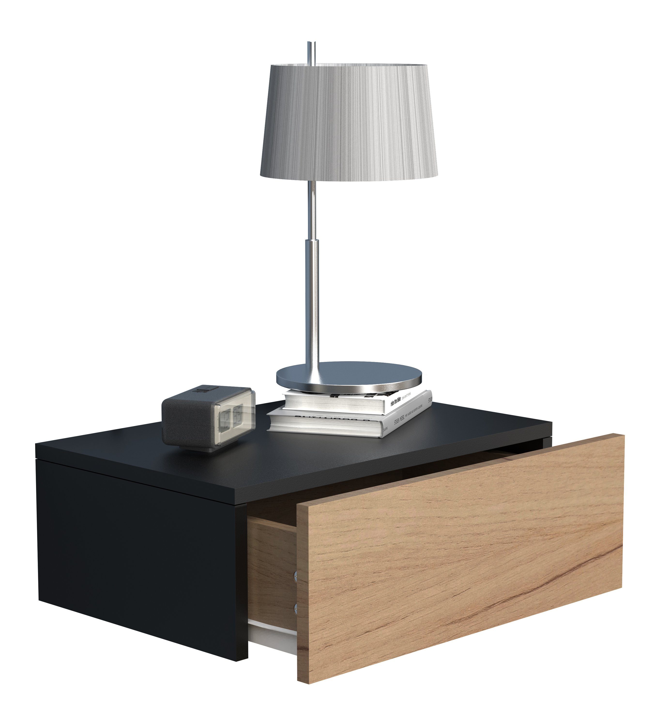VCM Nachttisch Holz Wandschublade Wand Hänge günstig online kaufen