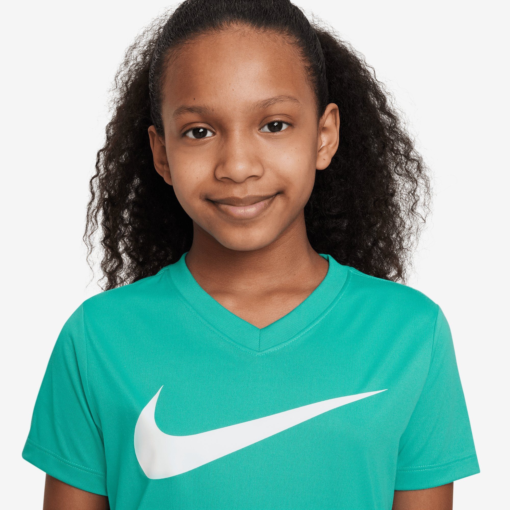 Nike Trainingsshirt DRI-FIT LEGEND (GIRLS) CLEAR TRAINING V-NECK KIDS' T-SHIRT JADE II BIG
