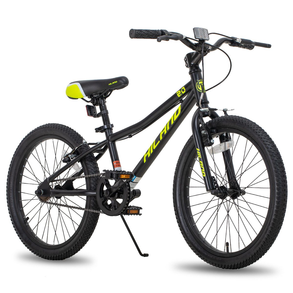 HILAND Kinderfahrrad 20 Zoll Mountainbike für Kinder,Jungen und Mädchen,Geschenk für Kinder, Hochwertiger Rahmen, Doppel-V-Bremse, Singlespeed, Weiches Sitzkissen