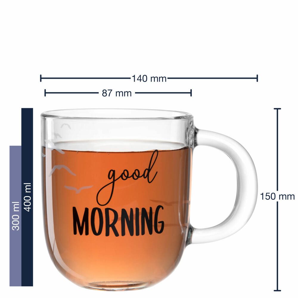 LEONARDO Tasse Ufficio good Morning 400 ml, Glas