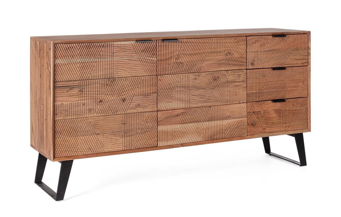 Feeling4Home Sideboard Isar aus Akazienholz, 160 cm