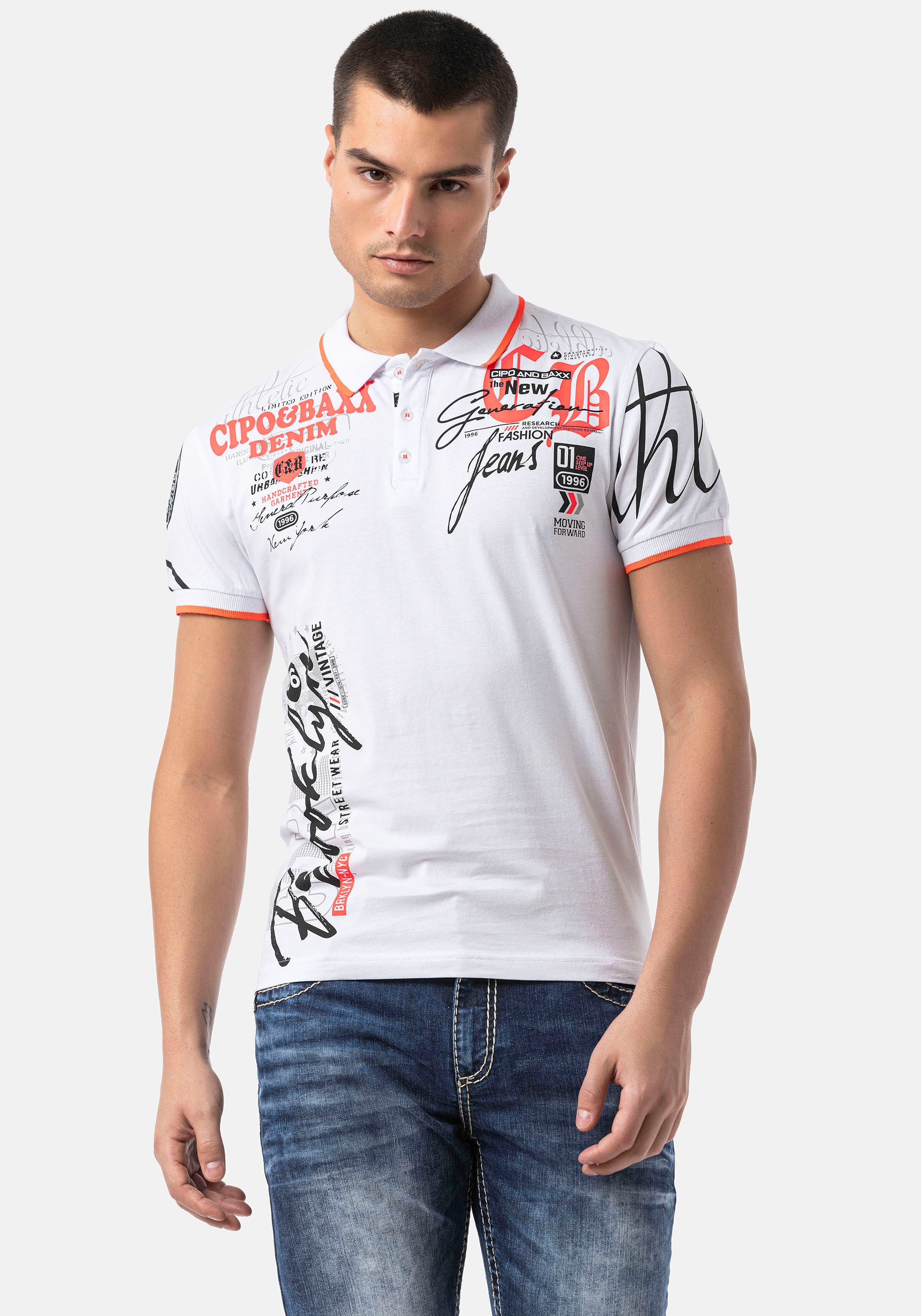 Cipo & Baxx Poloshirt mit markantem günstig online kaufen