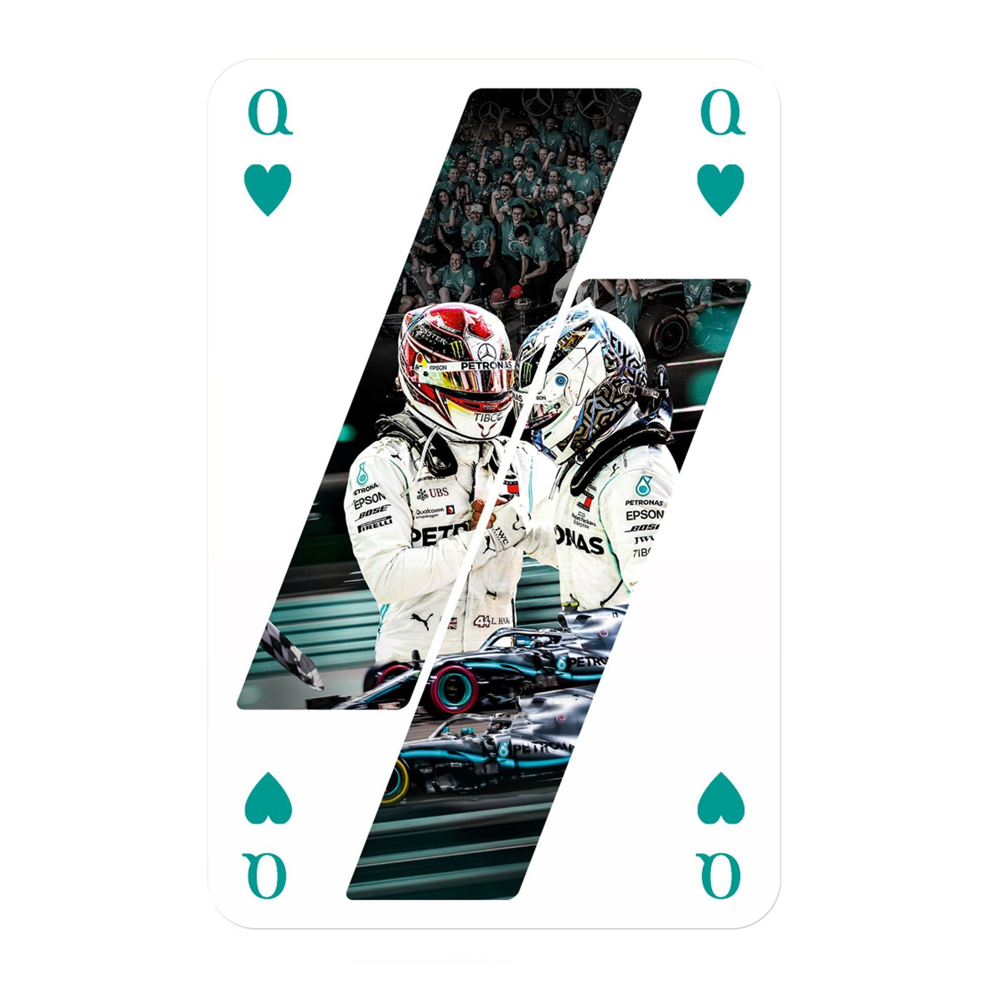 Motorsport Spielkarten Kartenspiel Kartenspiel 1 Moves Mercedes Winning Number Spiel, Petronas AMG