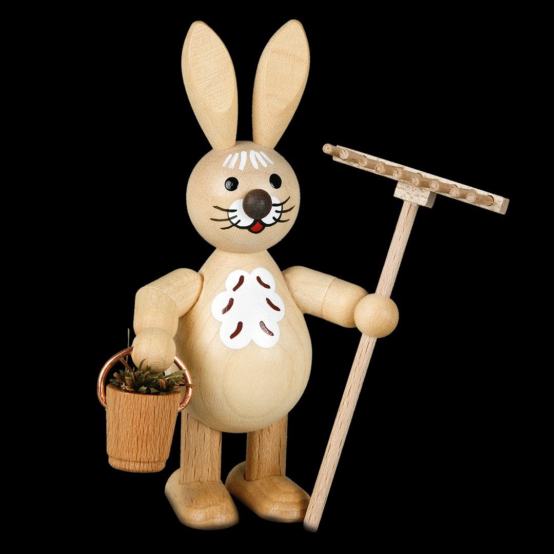 Drechslerei Volkmar Wagner Osterhase Wagner Osterhase mit Eimer und Rechen, Handarbeit