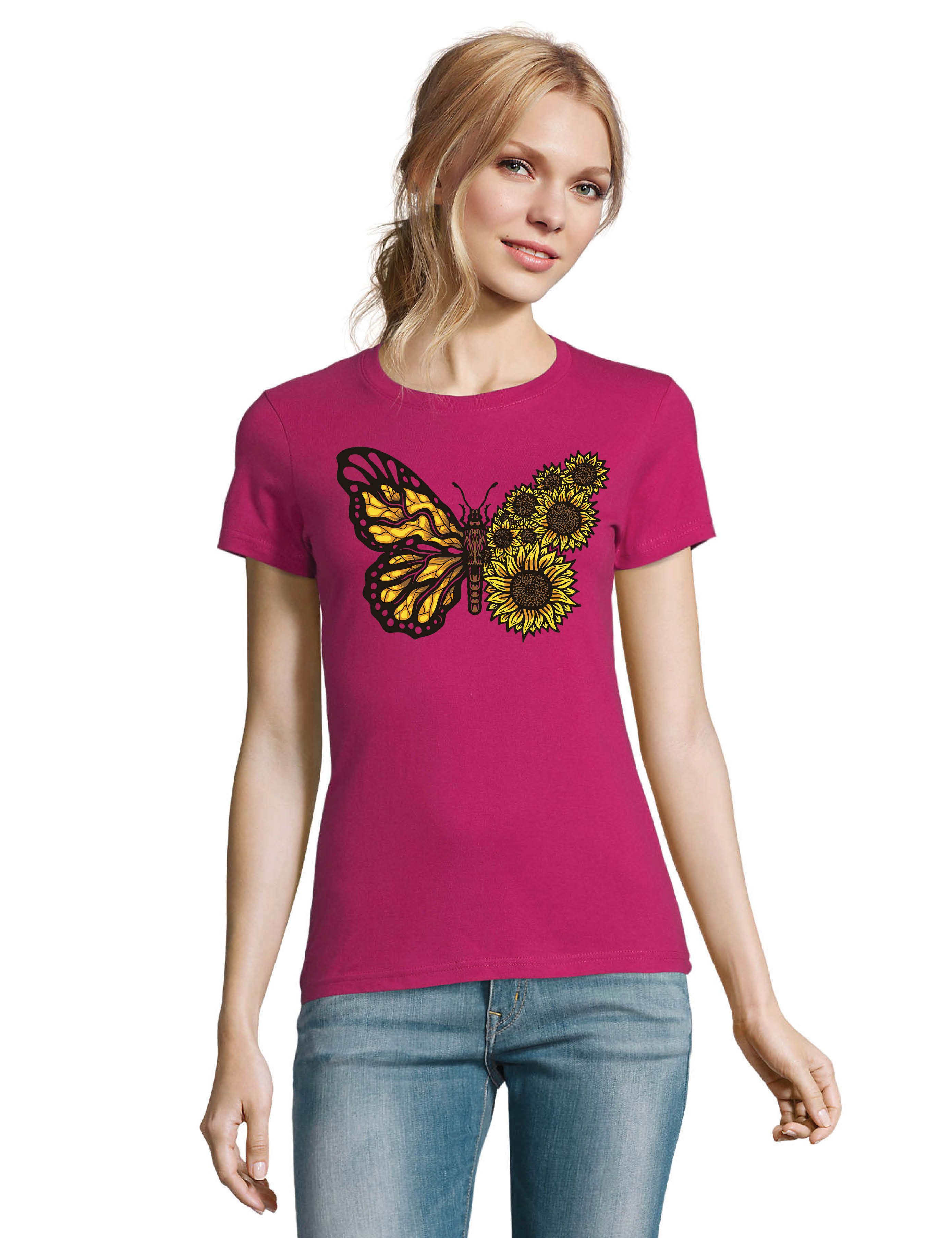 Youth Designz Print-Shirt "Sunflower Schmetterling" Damen günstig online kaufen