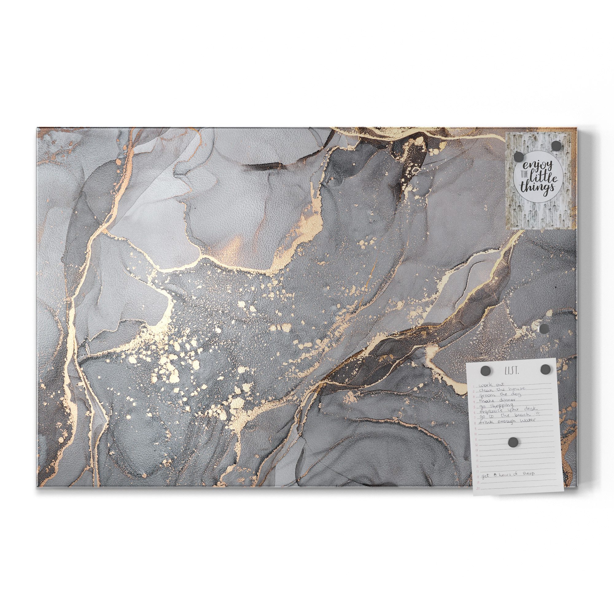 DEQORI Magnettafel 'Elegantes Marmormuster', Metall Whiteboard günstig online kaufen