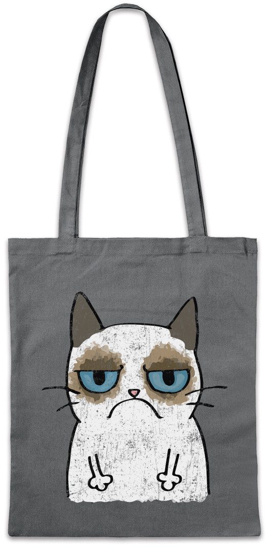 Beuteltasche Grumpy Cat II Stofftasche Cats Katze Gatto Gamer Games Gaming Nerd