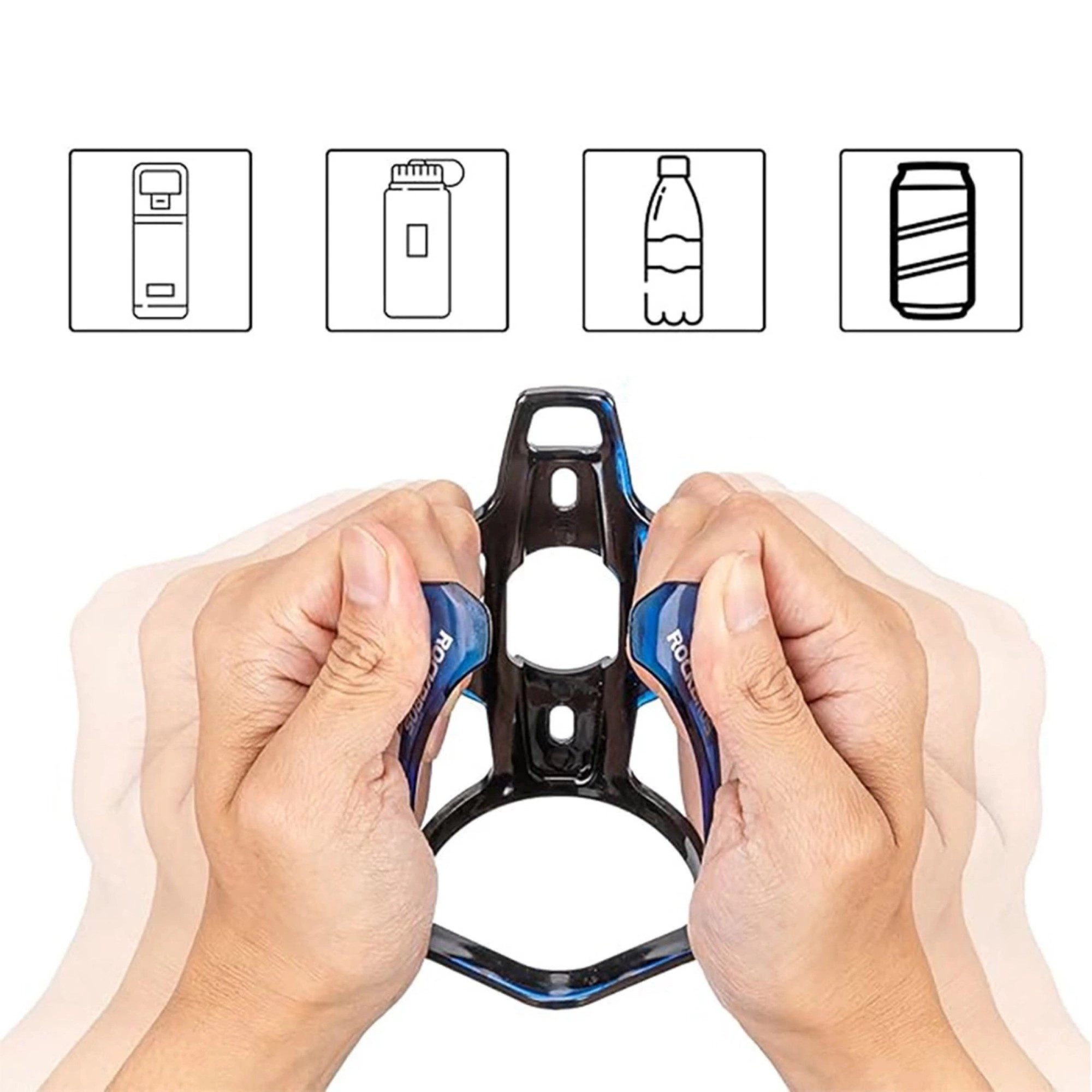 ROCKBROS Fahrrad-Flaschenhalter Fahrradhalter für Wasserflasche aus hochwertigem PC-Material