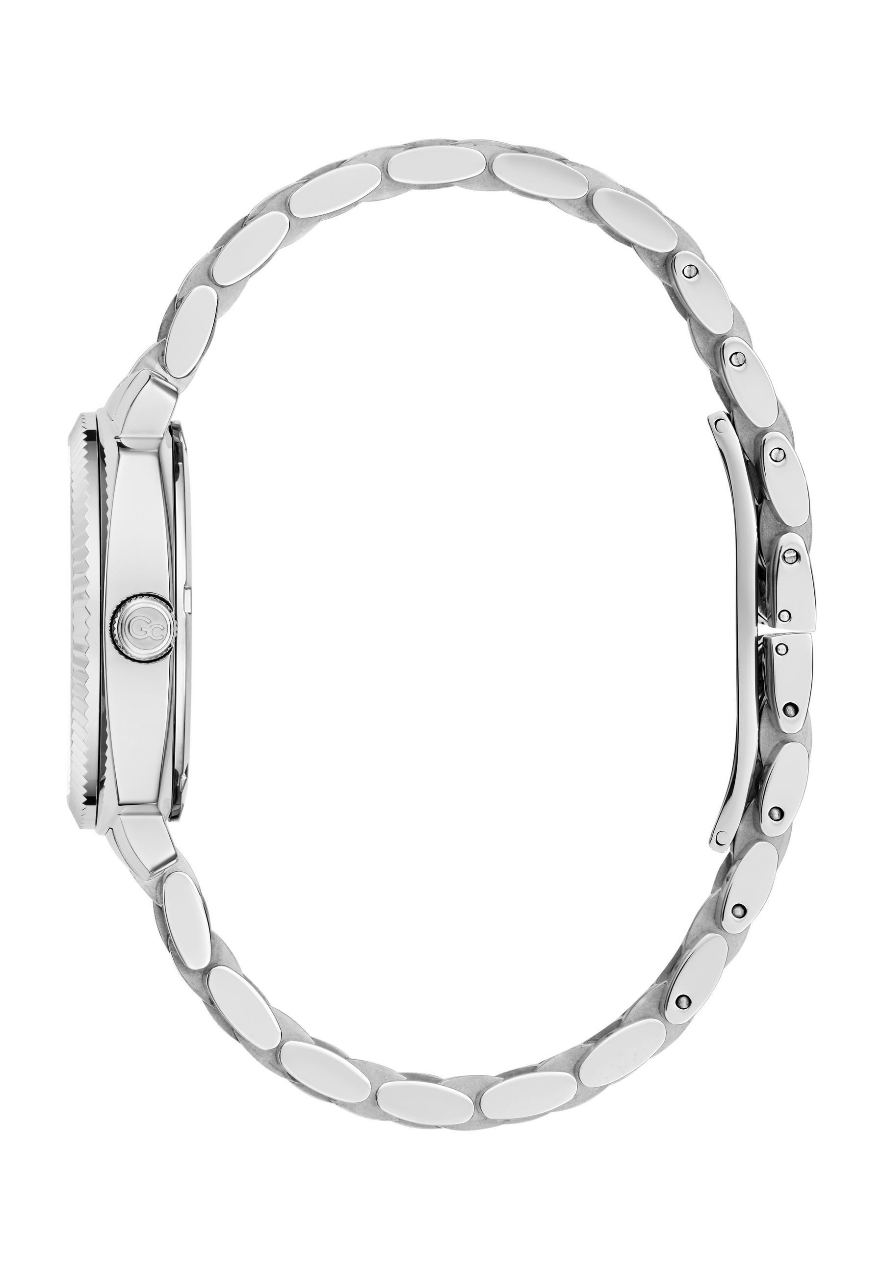 Guess Collection Quarzuhr Gc Flair Coussin Lady Mid Size Metal, (1-tlg., Not a set – not applicable to this product), Quartz Analog