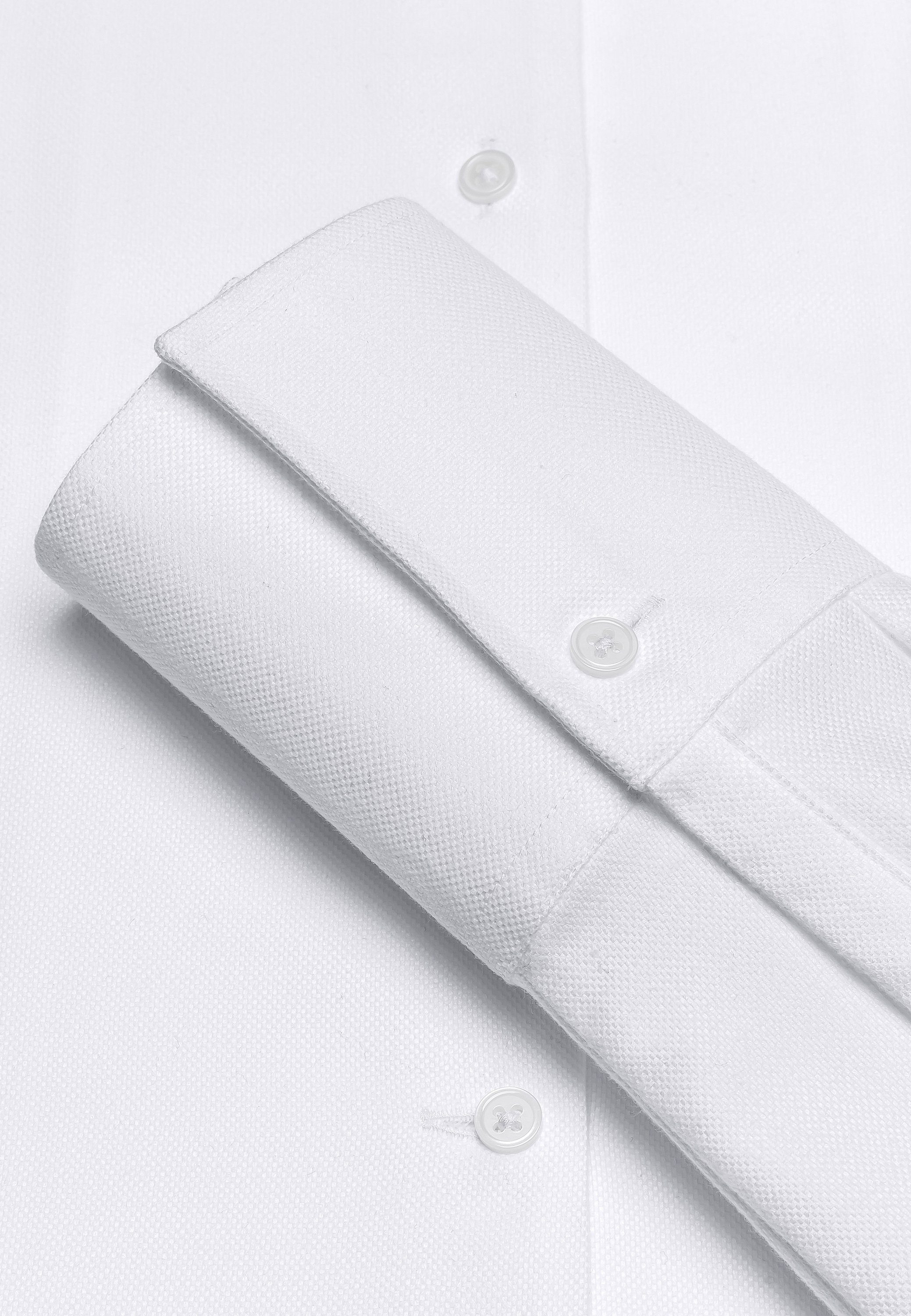 Vincenzo Boretti Klassische Bluse leicht tailliert soft Oxford Kelchkragen