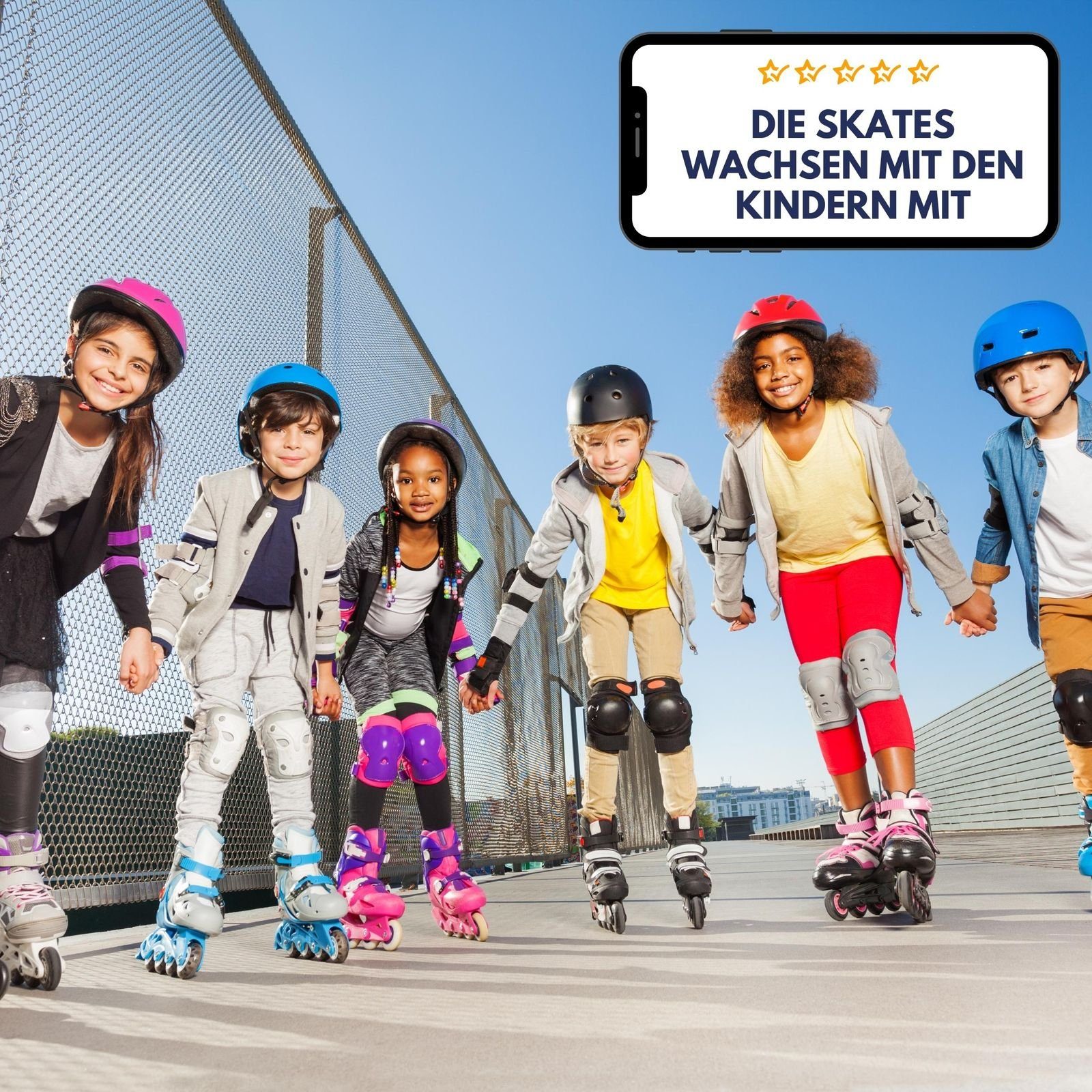 Sporting oder Kinder, pink/schwarz grün, Skates 7, Best pink türkisblau Inline verstellbar, Inlineskates ABEC