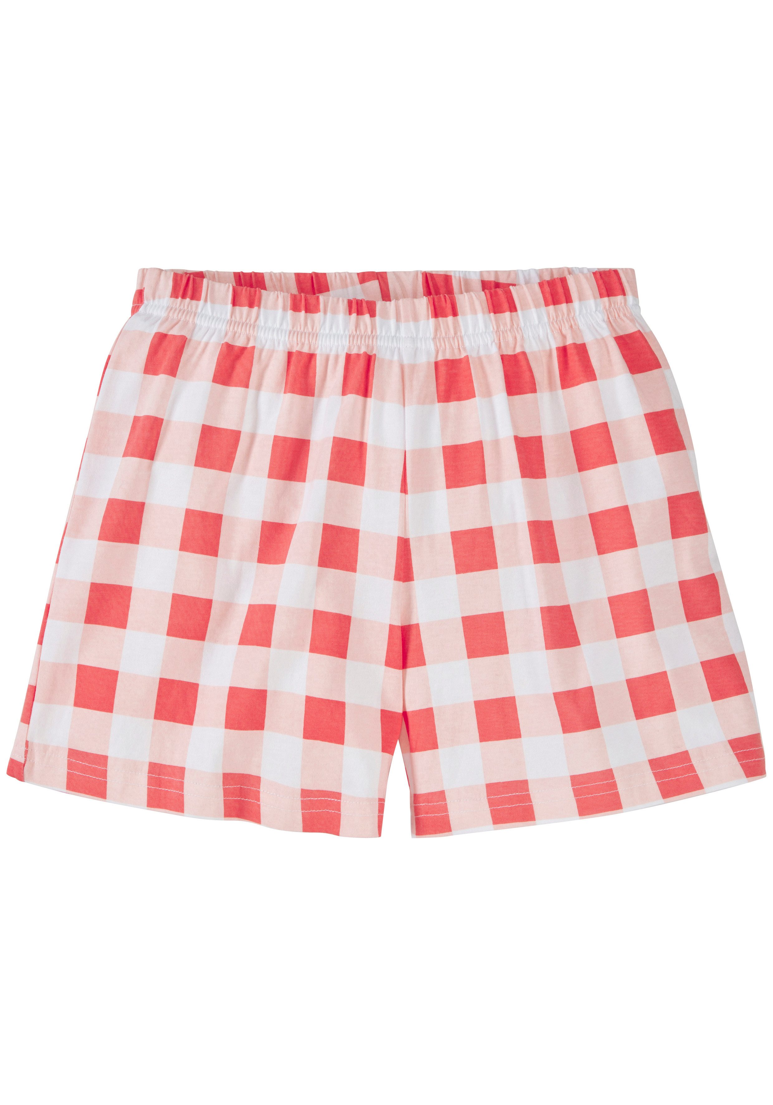 Buffalo Pyjama (2 tlg., 1 Stück) Mädchen - kurzer Schlafanzug mit karierter Hose