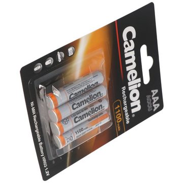 Camelion AAA, Micro, LR03, HR04, NiMH Akku mit bis zu 1100mAh in 4er Blisterve Akku 1100 mAh (1,2 V)