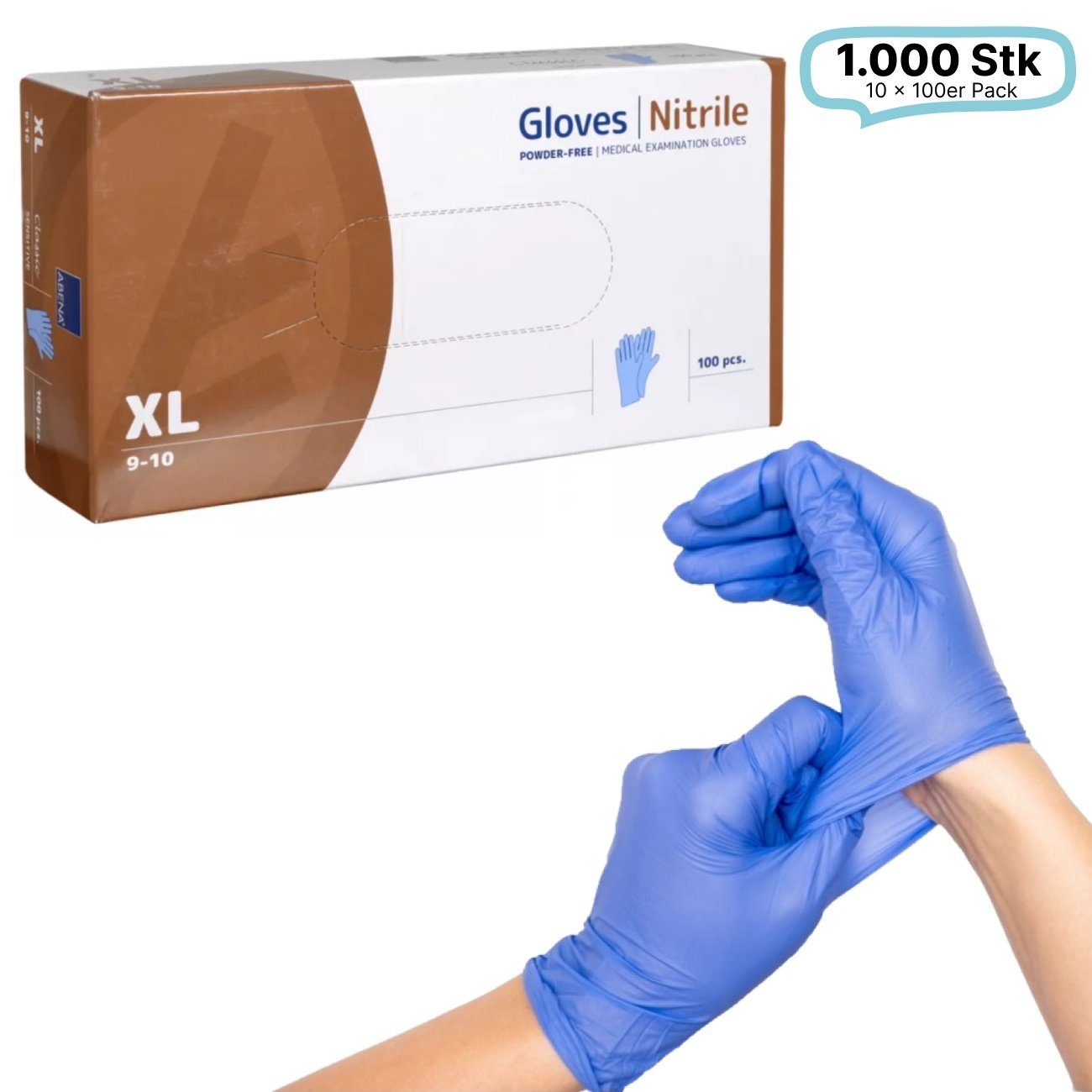 Hygienic Blanc Nitril-Handschuhe