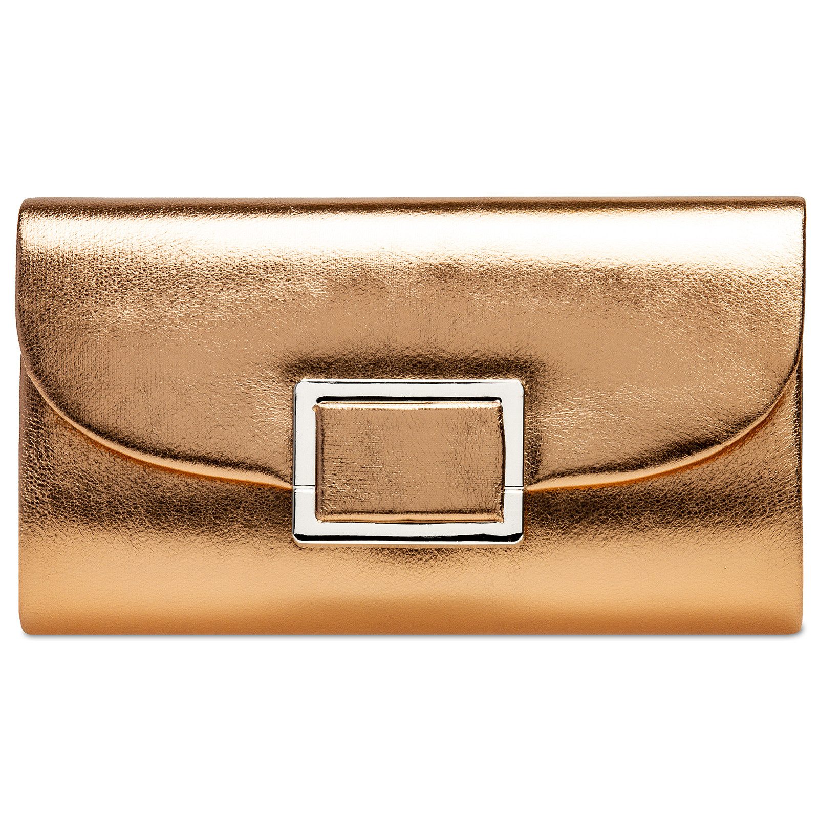 Caspar Clutch TA512 Damen Metallic Abendtasche mit Metalldekor