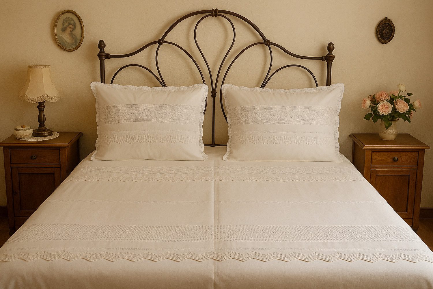 HOSSNER - HOMECOLLECTION Bettwäsche 155x200 cm, Baumwolle, 2 teilig, Vintag günstig online kaufen