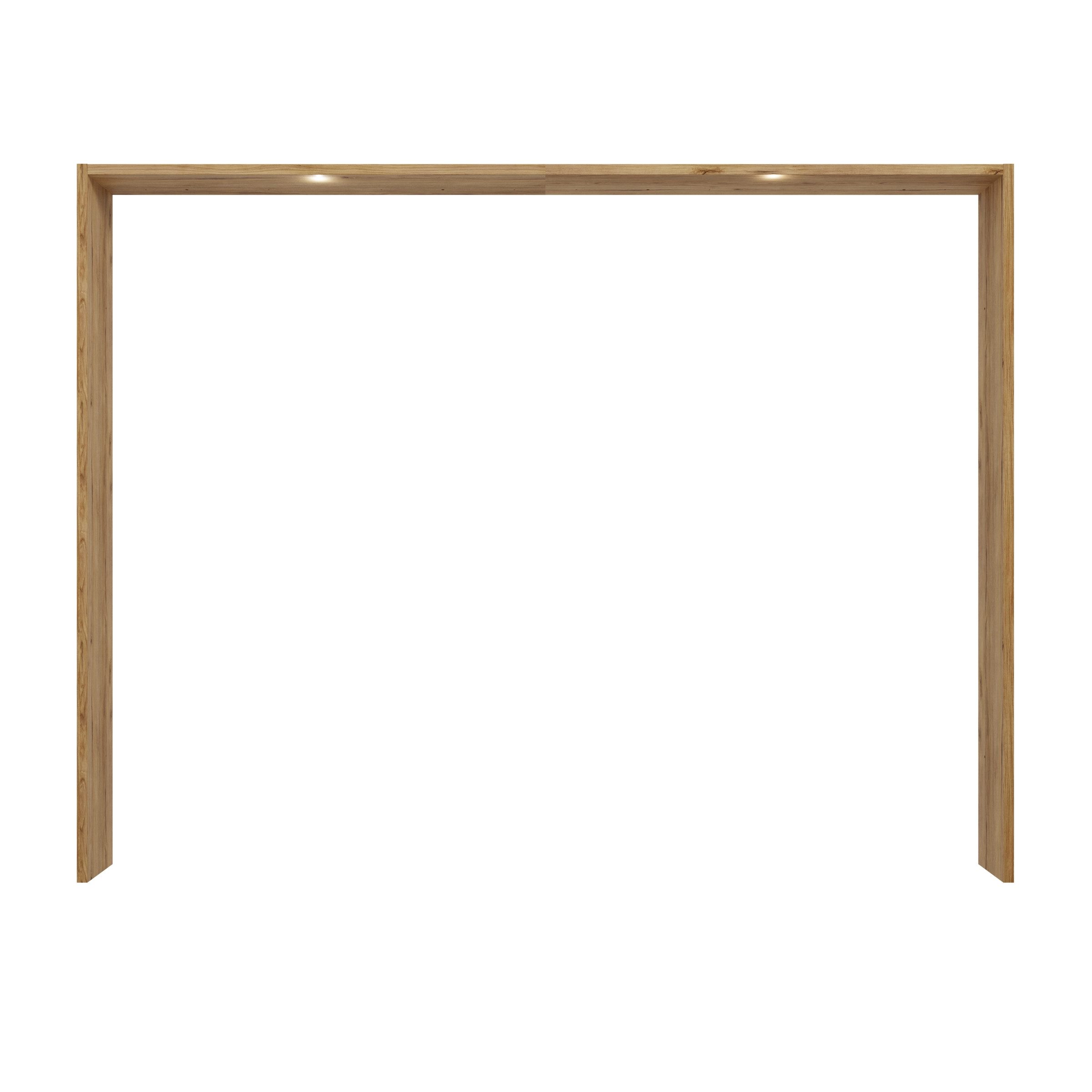 PREISBRECHER Passepartout TULUZA BLACK LED, Catania Eiche Dekor - 280,9x215,9x23,8cm (BxHxT)