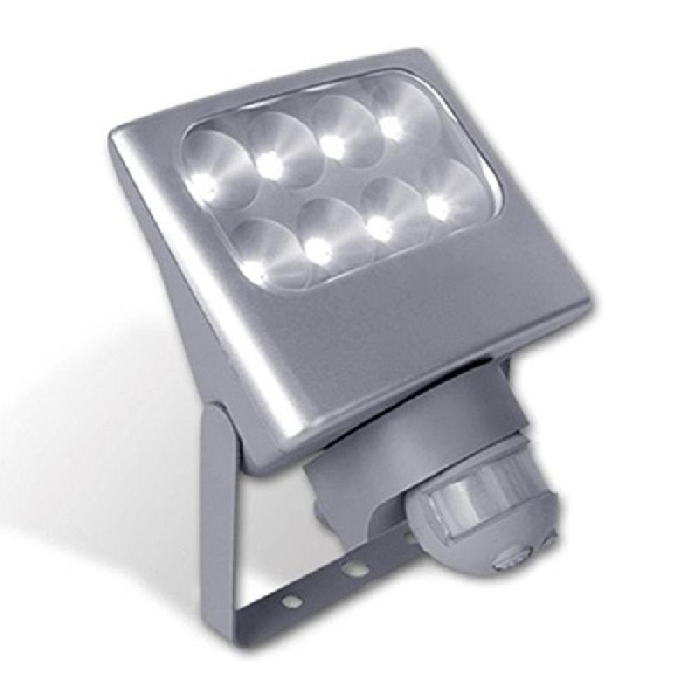 ECO-LIGHT LED Außen-Wandleuchte 6170 SI-PIR LED Außenwandstrahler NEGARA silber