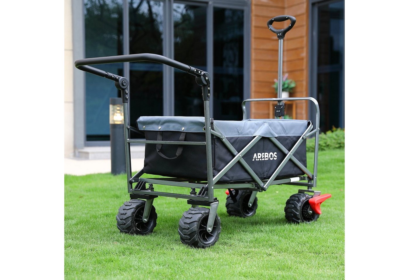 Thumbnail - Arebos Bollerwagen Transportkarre, Gerätewagen, Handwagen, Faltwagen, faltbar