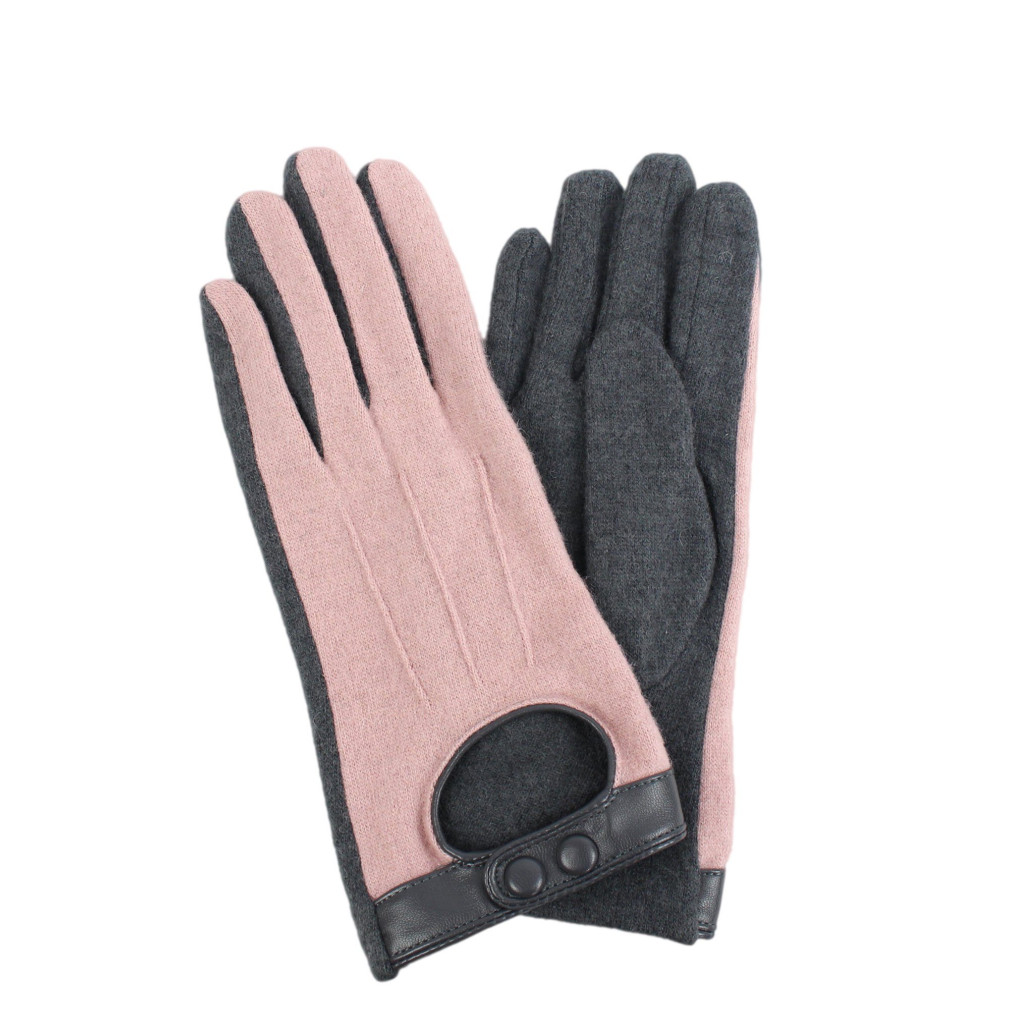 rosa Handschuhe ZEBRO Fleecehandschuhe