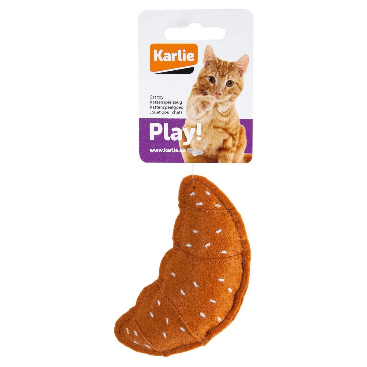 Karlie Tierkuscheltier Katzenspielzeug Textil Croissant braun günstig online kaufen