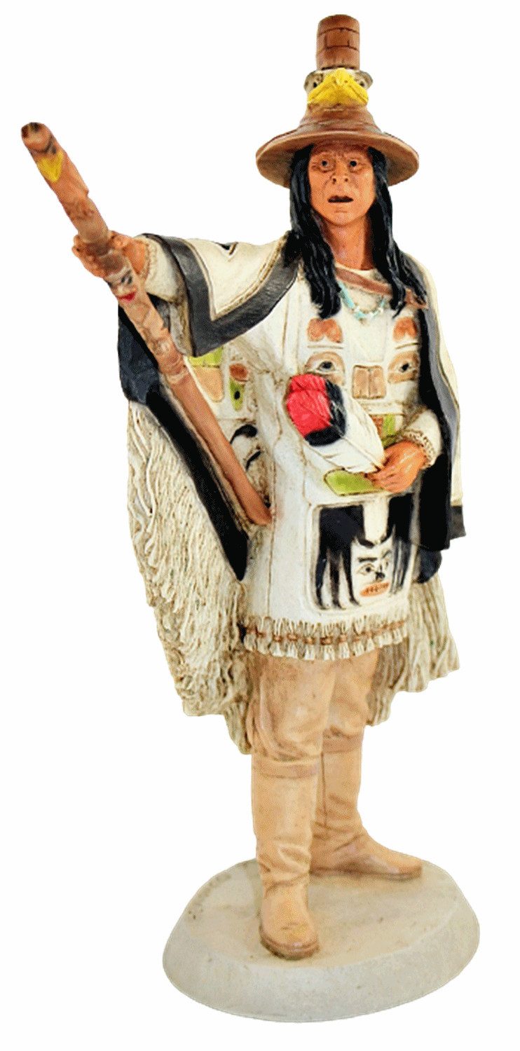 Castagna Dekofigur Skulptur Häuptling Seattle Duvamish H 23 cm Limitierte Kollektion