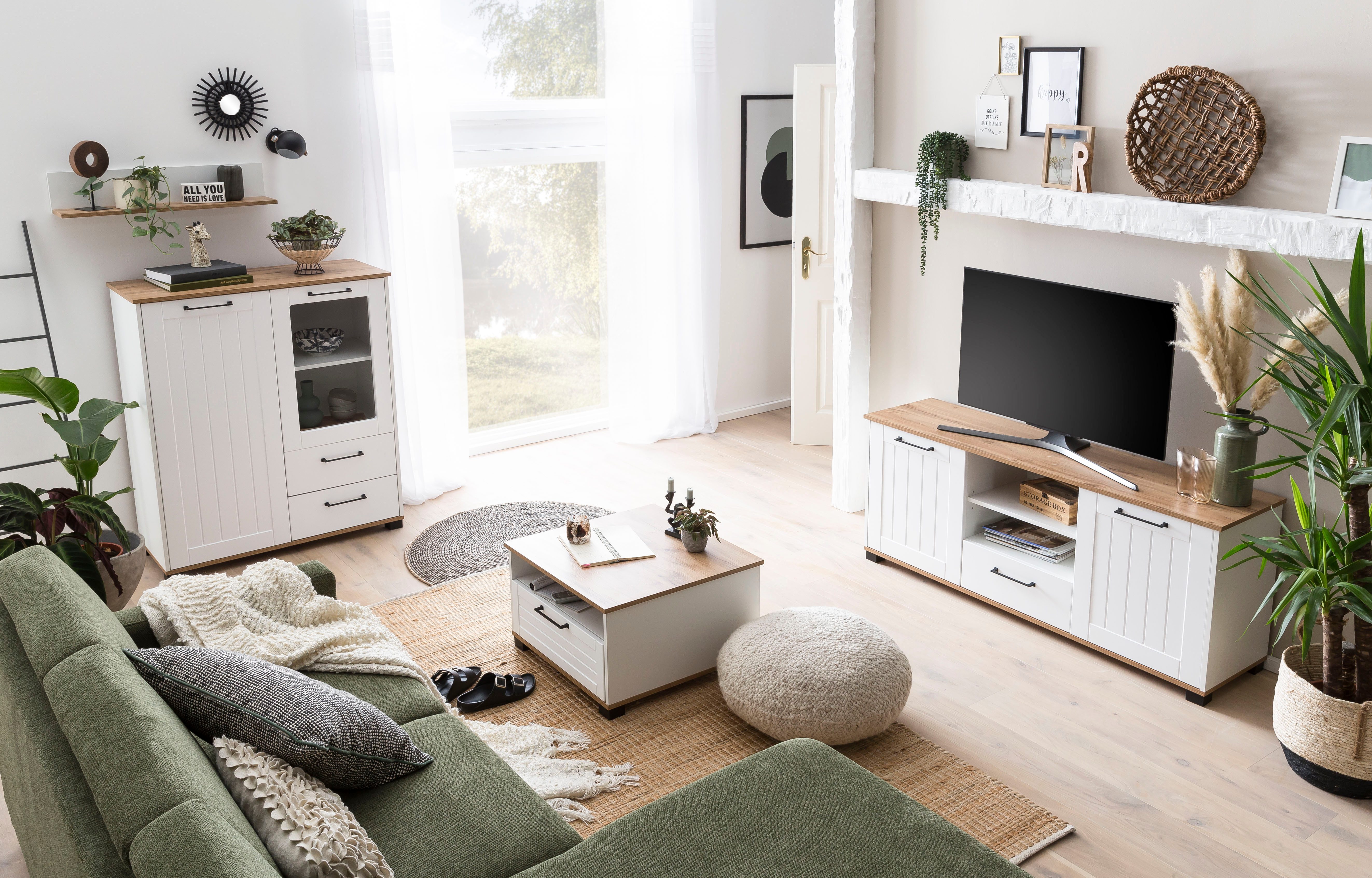 Schildmeyer Couchtisch Jelda, Breite 60 cm, Schubladenfront in Landhausopti günstig online kaufen