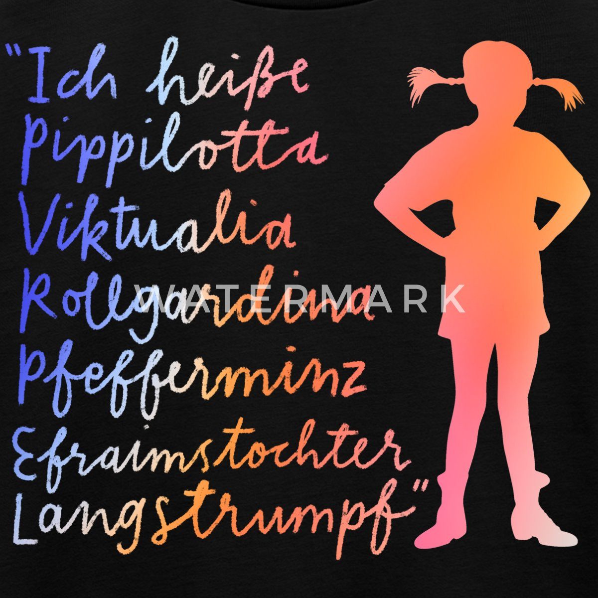 Spreadshirt T-Shirt Pippi Langstrumpf Ich Heiße … Kinder Premium T-Shirt (1-tlg)