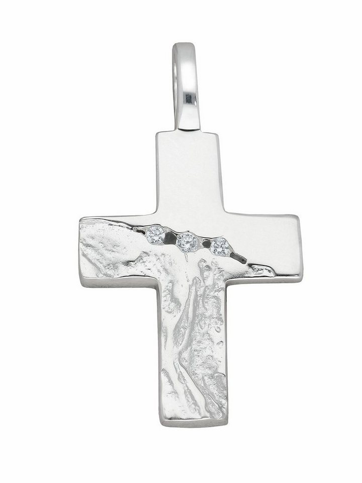 Adelia´s Kettenanhänger 925 Silber Kreuz Anhänger mit Zirkonia, mit Zirkonia  Silberschmuck für Damen & Herren, Schmuck vom Hersteller mit 70 jähriger  Tradition