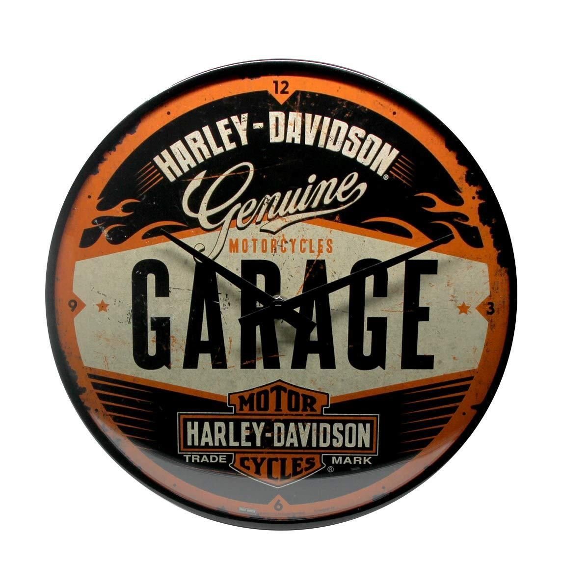 #1 Wanduhr Batterie Harley-Davidson Ø31cm Analog Nostalgic-Art Wanduhr Küchenuhr -
