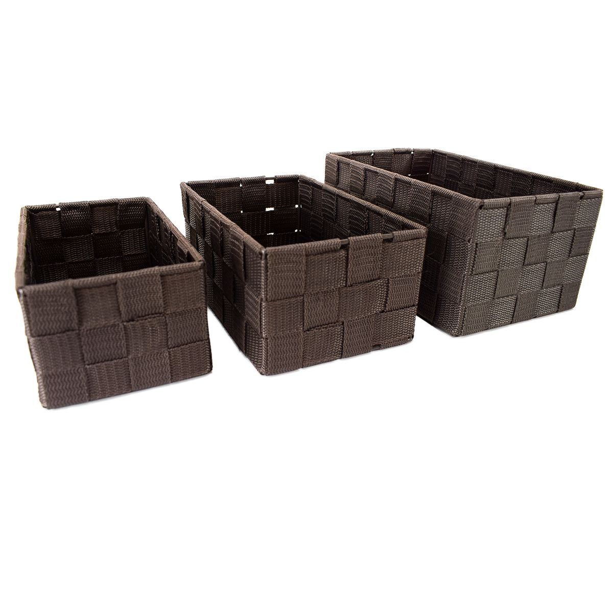 Marabellas Shop Organizer 3er-Set geflochtene Aufbewahrungsboxen für Badezimmer Textil-Körbe (3 St), dekorativ verwendbar