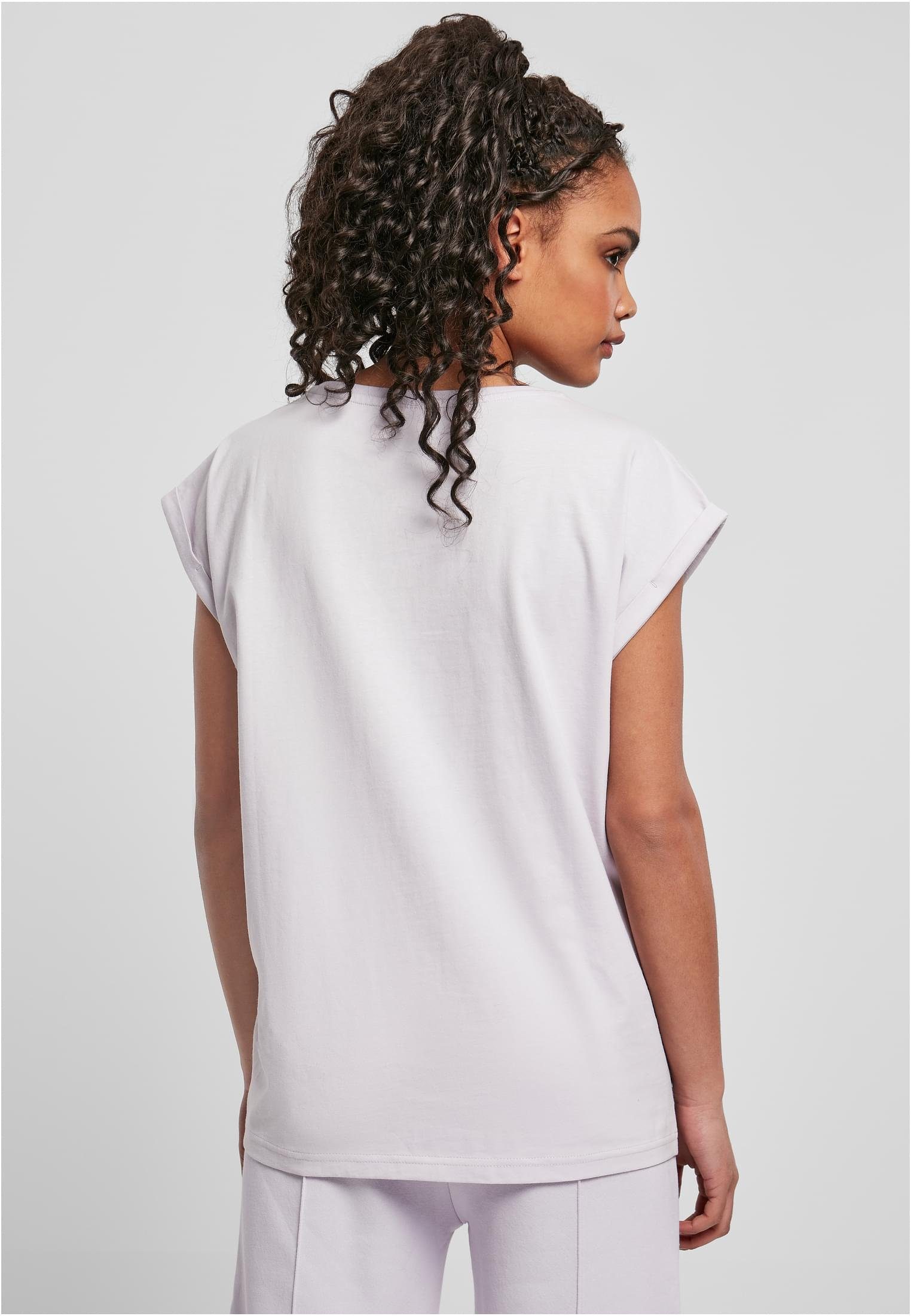 CLASSICS Damen Extended Kurzarmshirt softlilac Organic (1-tlg) Ladies Shoulder Tee URBAN