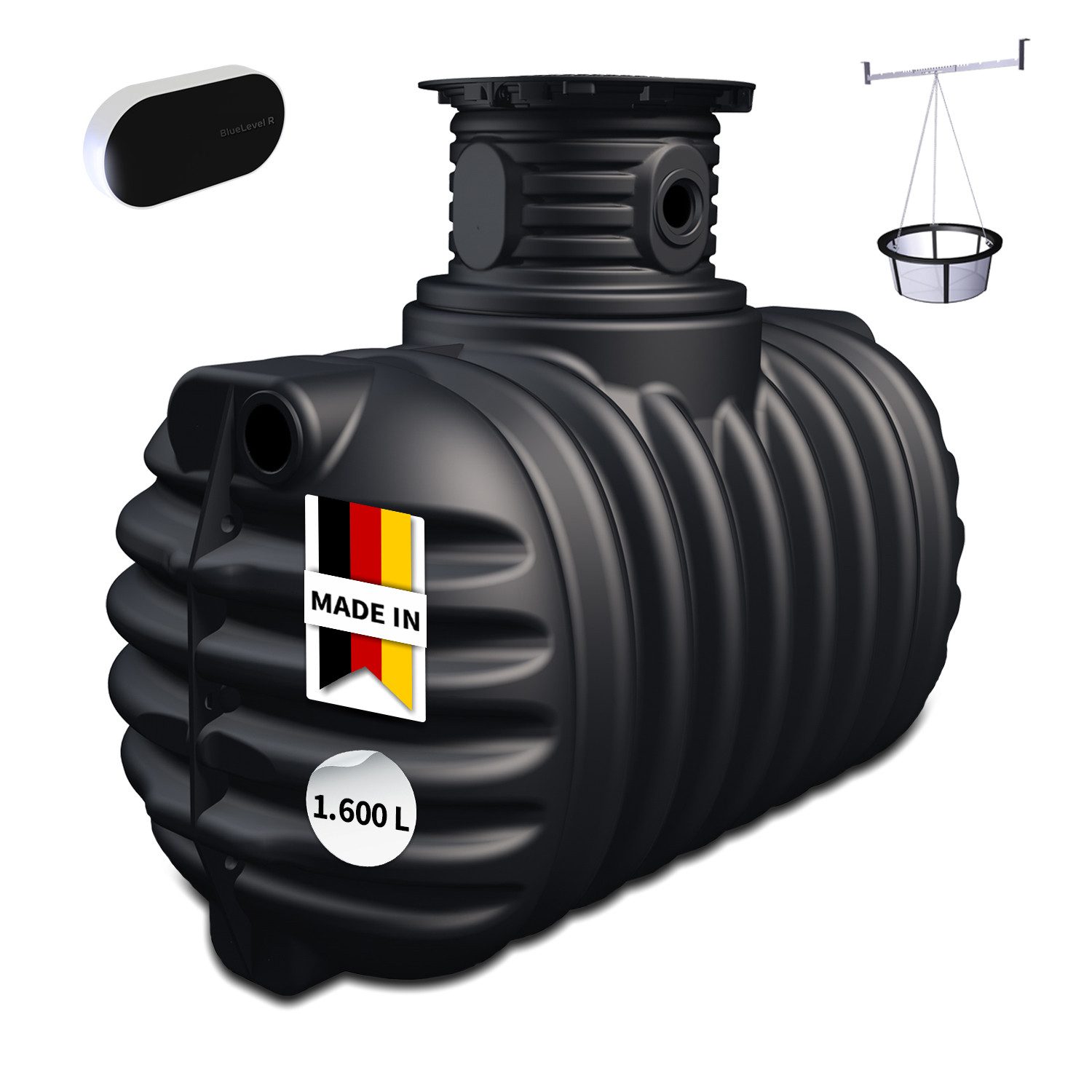 4rain Regenwassertank COMPACT Erdtank-Set Smart 1600 Liter, 1600 l