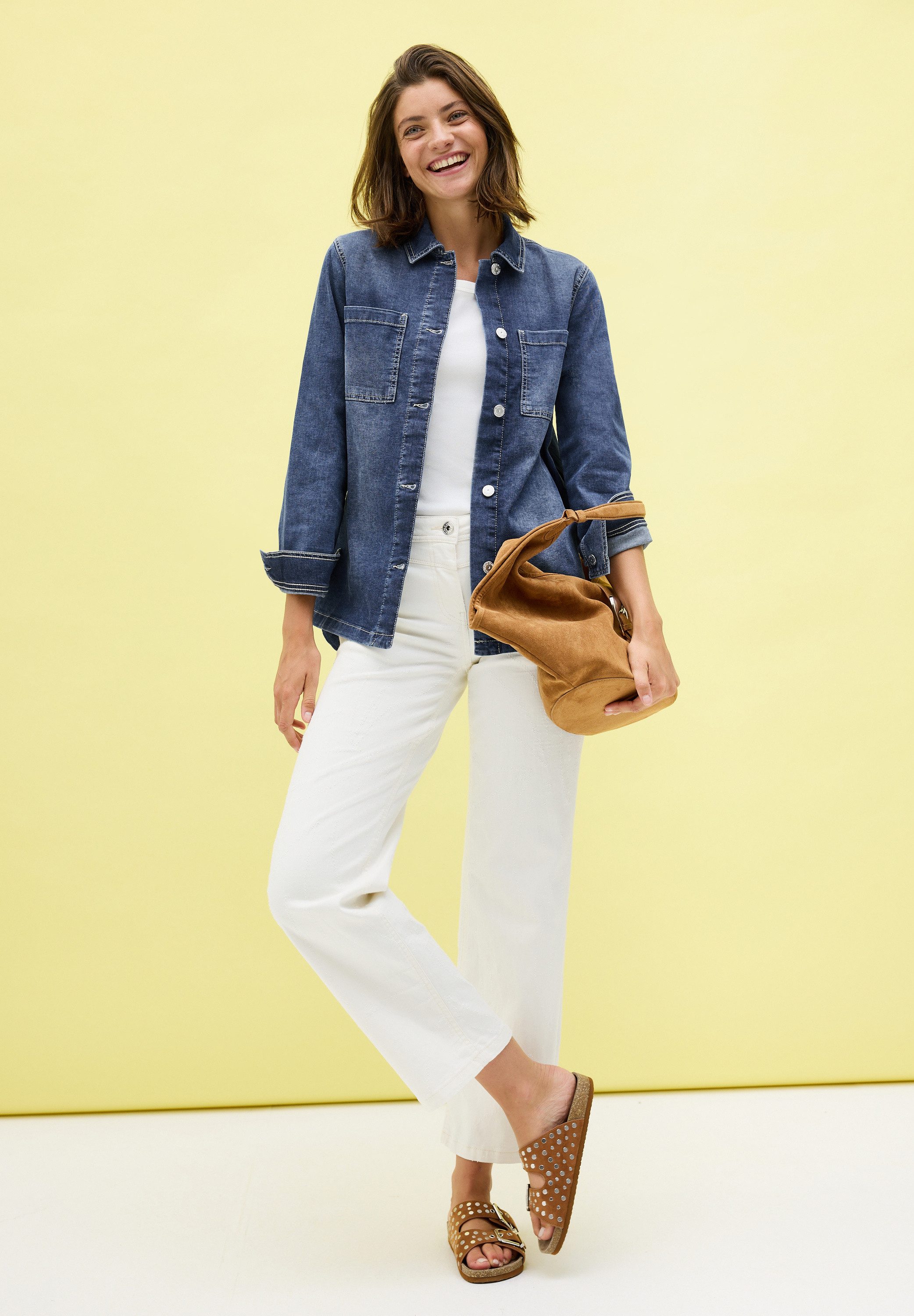 CECIL Jeansjacke aus Baumwolle mit Stretchanteil
