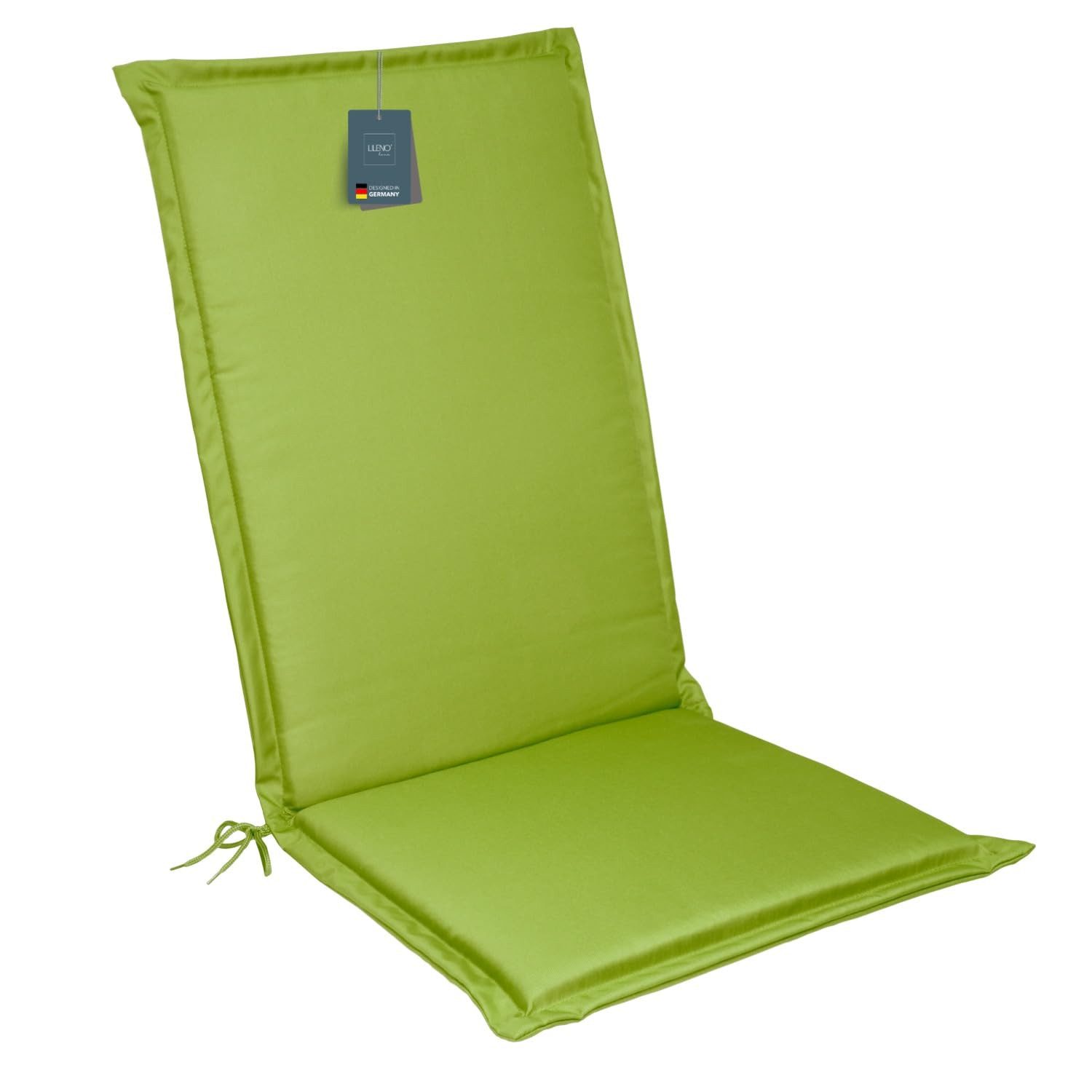 LILENO HOME Hochlehnerauflage Gartenstuhl Auflage, bequeme Sitzauflage für Gartenmöbel, Stuhlkissen, (1er Set), Polsterauflage Apfelgrün, Stuhlauflagen, Auflagen Hochlehner