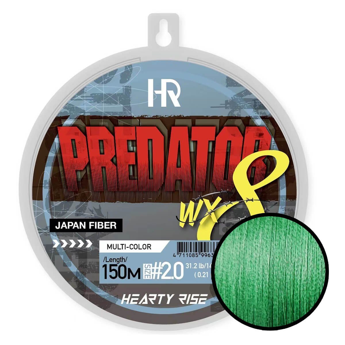 Hearty Rise Angelschnur Hearty Rise Predator WX8 Angelschnur Geflochten 150m, 150 m Длина, 0.09 mm Fadendurchmesser, (1-St)