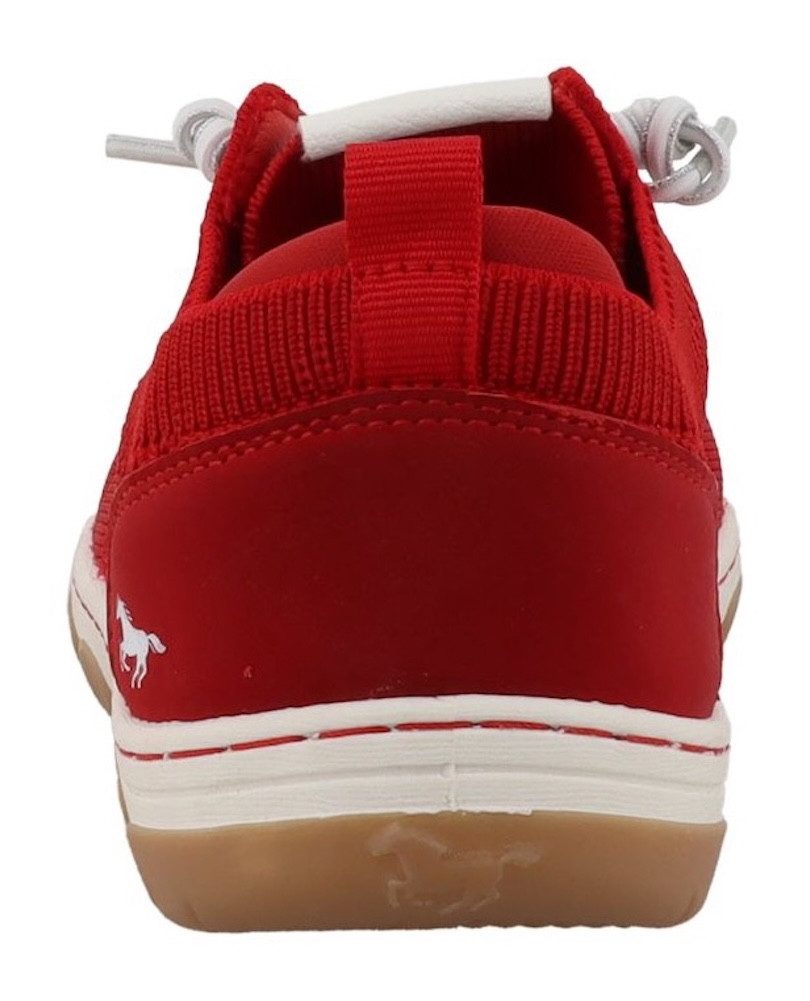 Mustang Shoes Sue Slip-On Sneaker Freizeitschuh, Halbschuh, Slipper mit Logoschriftzügen