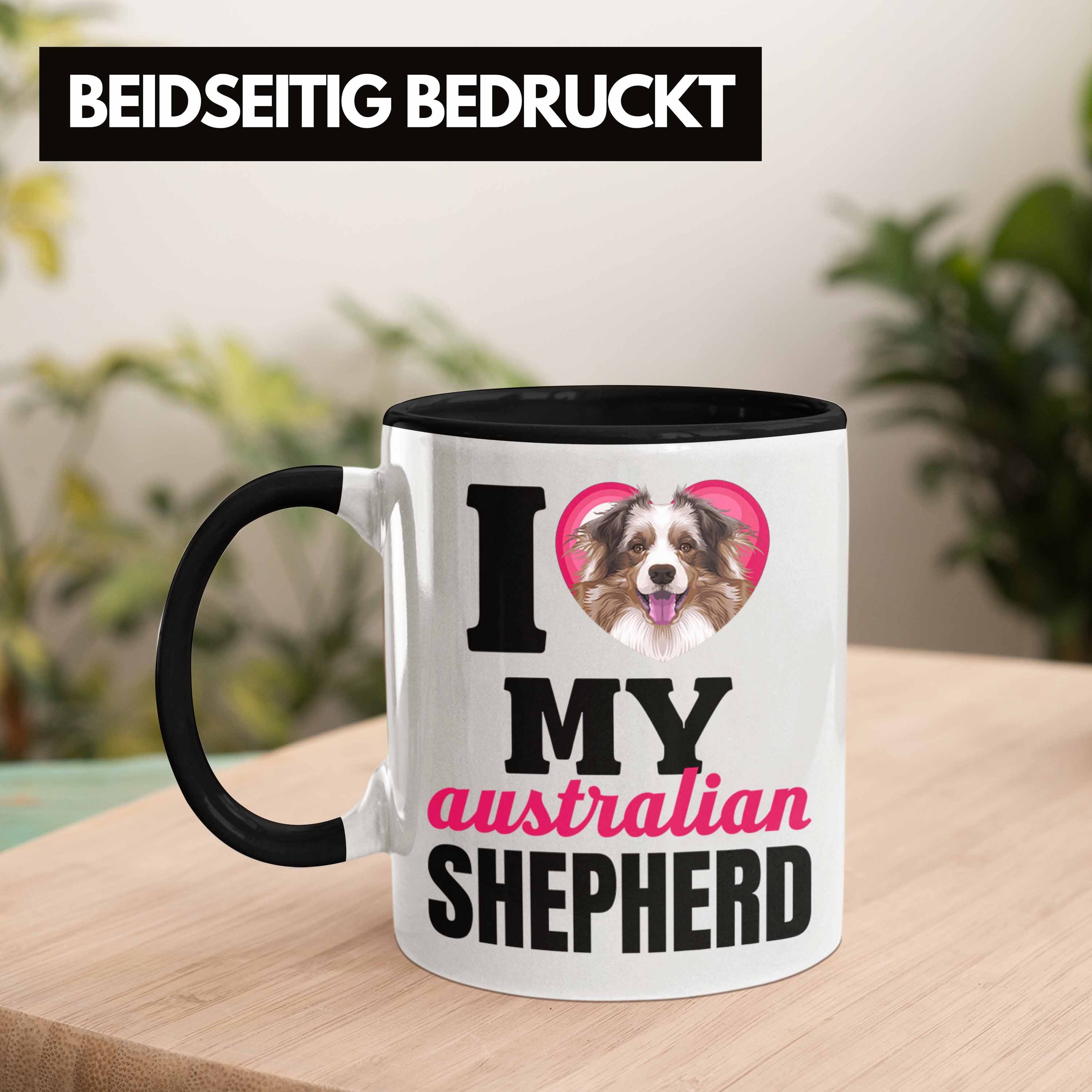 Geschenk Besitzerin Lustiger Trendation Tasse Australian Spruch Schwarz Tasse Shepherd Geschenk