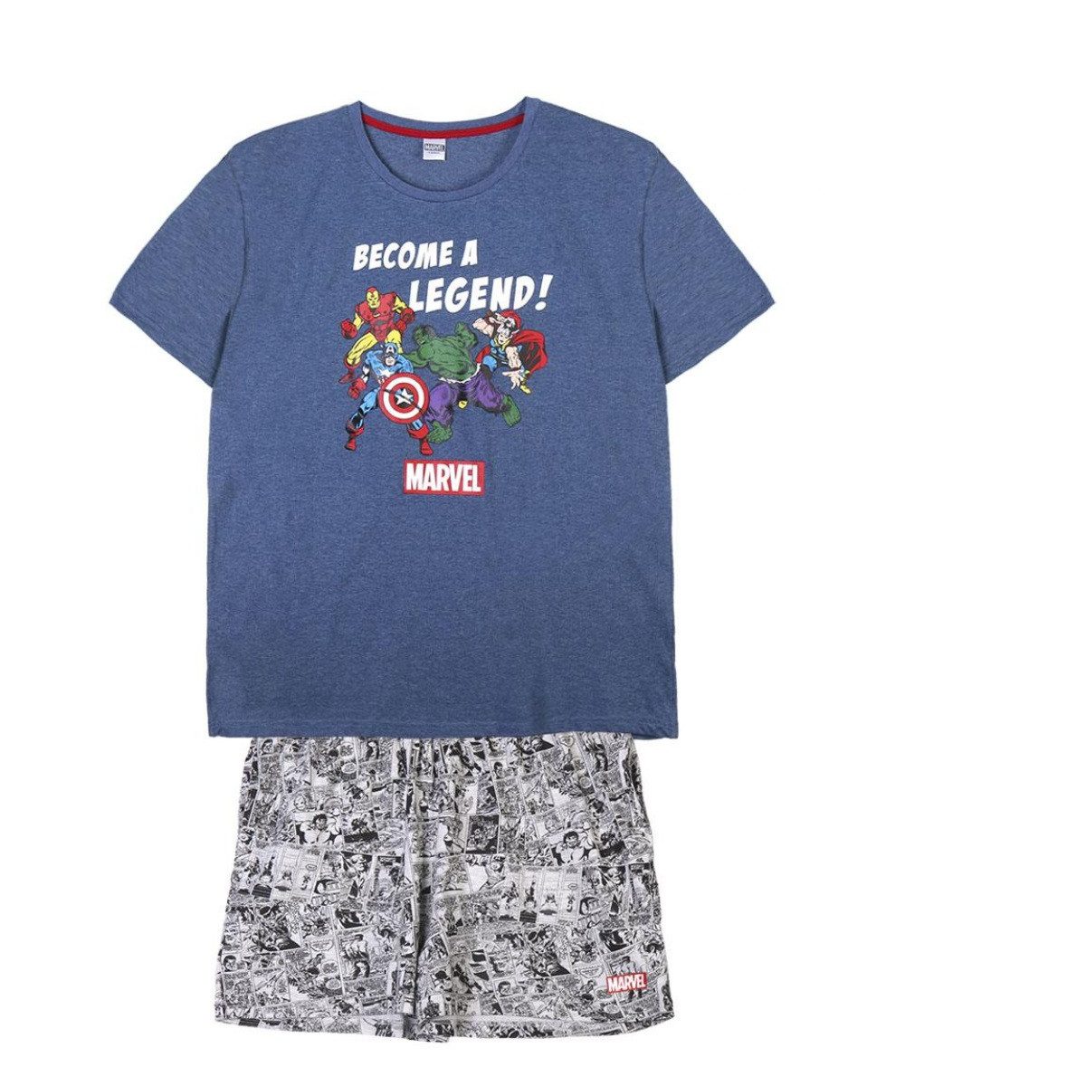Captain Marvel Pyjama Schlafanzug Erwachsene Short günstig online kaufen