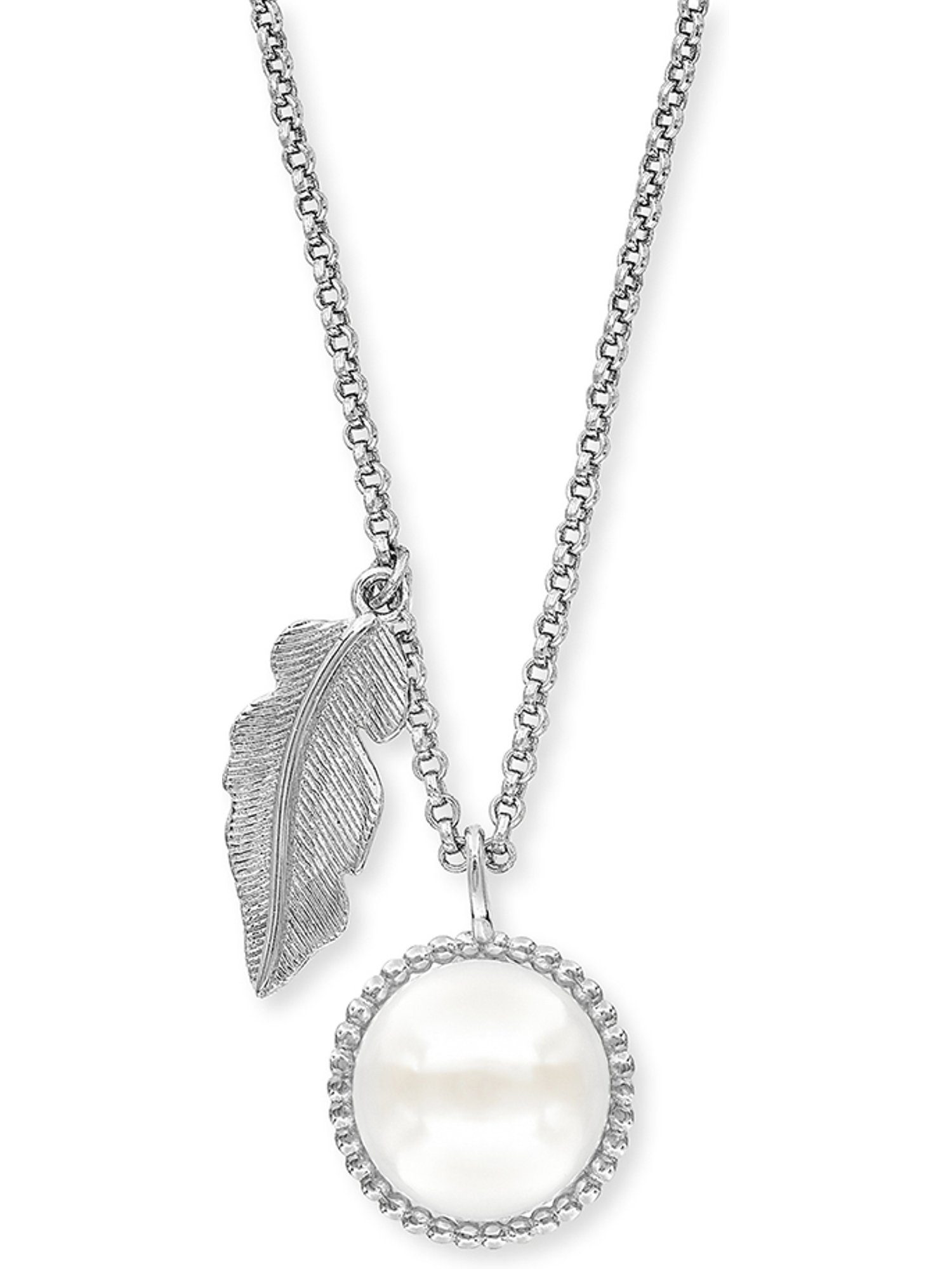 Engelsrufer Silberkette Engelsrufer Damen-Kette 925er Silber, Perle Feder günstig online kaufen